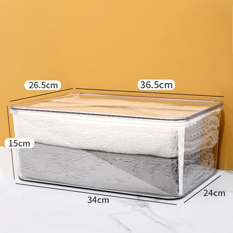 PET Thickened Storage Box Moisture-Dust Proof Rectangle Plastic for Multi-Grain Snacks & Clothing Load Capacity 5kg