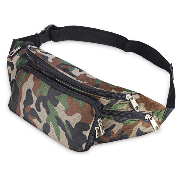 Promotional Black Microfiber Multi Pockets Travel Organizer Runner Sport Waist Bag For Waist