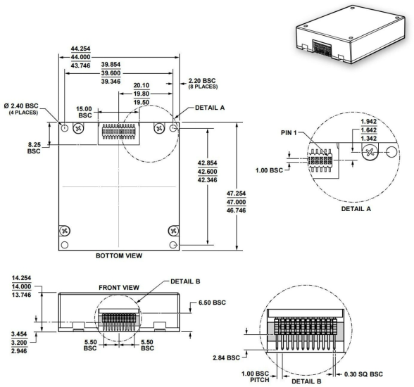 High Precision Compact Size MEMS Inertial Measurement Unit with RS422 Output for Industrial Control