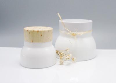 JG-CH, 50ml opal white glass cosmetic jars with lid, luxury milk glass cosmetic containers for face cream, facial mask