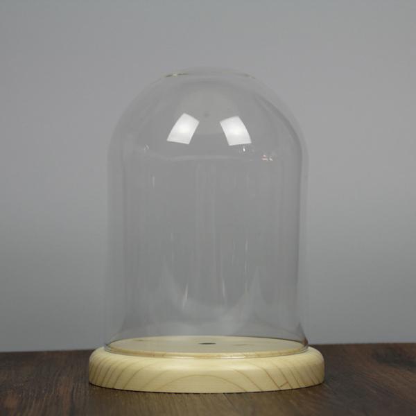Handmade Borosilicate D3.94xH6.3 Inch Glass Cloche Dome
