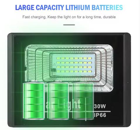 High Lumen Smd Solar Led Flood Light  30 60 100 200 300 500 1000 Watt Remote Control
