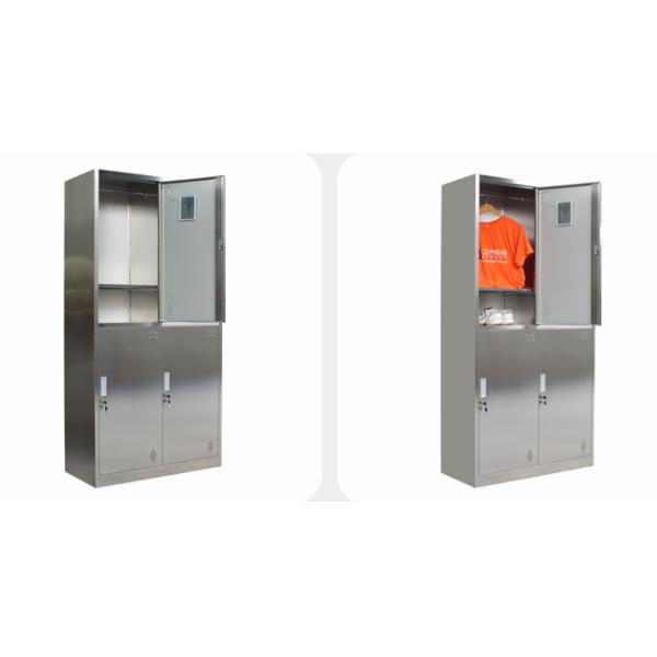 304 Stainless Steel Locker 6 Door Storage Cabinet Height 185cm