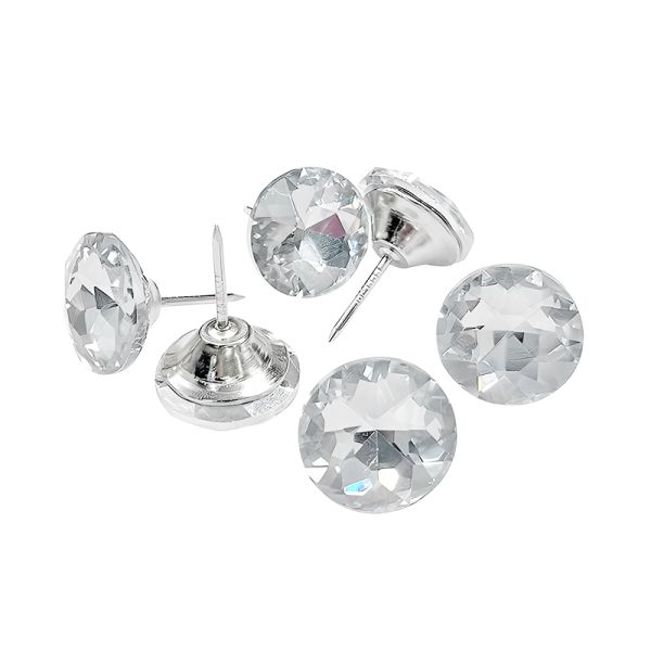 Sofa Cushioned Backrest Decorative Sofa Crystal Buttons Chair Glass Rhinestone Buttons Headboard Sofa Sewing DIY Decorations