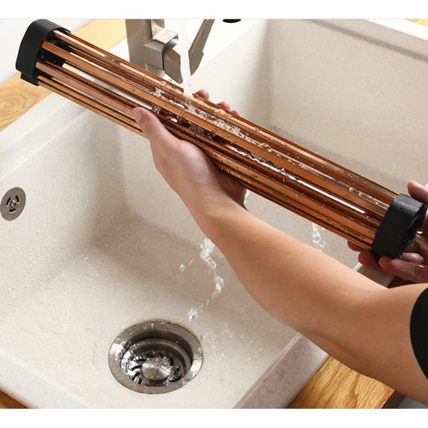 Foldable 0.97KG Steel Kitchen Basket Rack Titanium Square