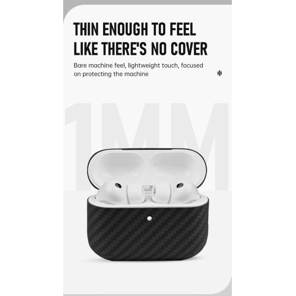 Black Color Carbon Aramid Fiber Earphone Case for AirPods Pro 3