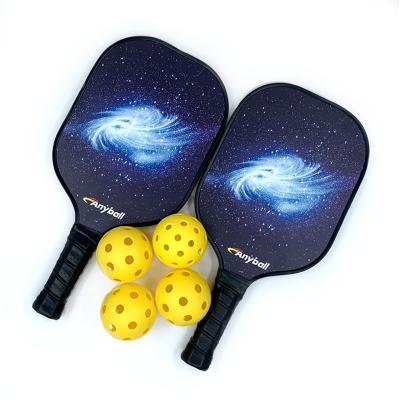 Carbon Fiber Pickleball Paddle Set 2 Pickleball Paddles 4 Balls Within 1 Cover Bag