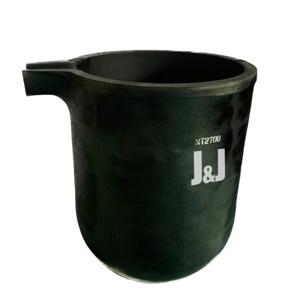 2.21-2.25g/cm3 Large Graphite Crucible Cylindrical Metal Foundry Crucible In Laboratory