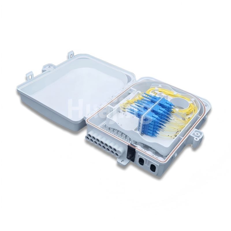 24 Cores Fiber Optic Distribution Box 1:16 Splitting Non Breaking Cable Entrance Wall Pole Mounting IP65
