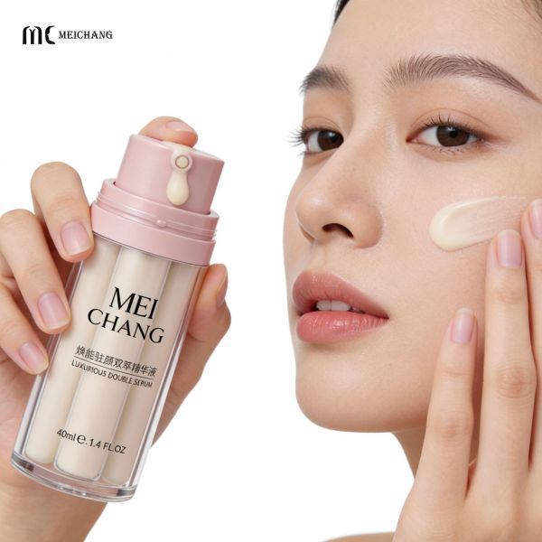 40ml Dual-Chamber Lotion Pump Bottle for 1:1 / 1:3 (20ml+20ml 10ml+30ml) Designed for High-End Serum Brands（MC-1601）
