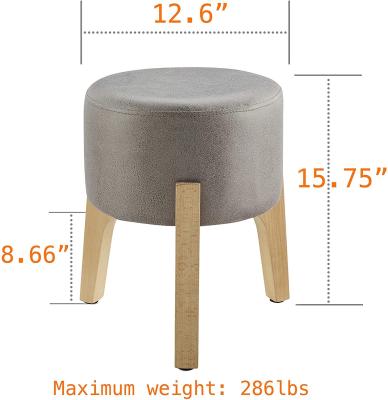 Mid Century Modern Ottoman Stool Modern Vintage Low Short Upholstered Makeup Vanity
