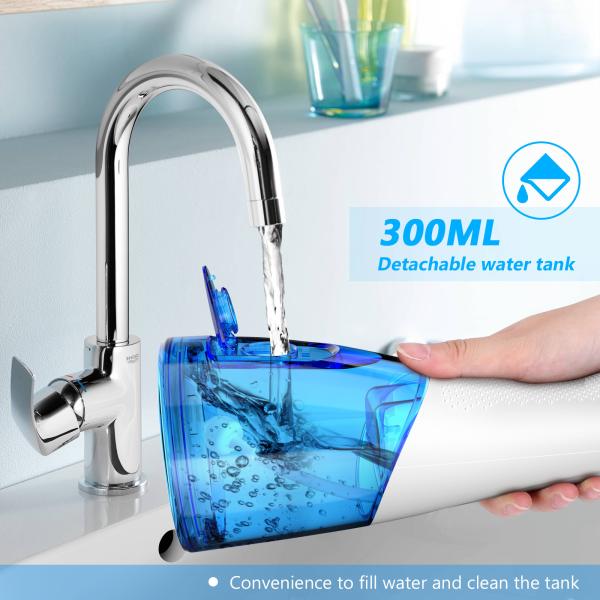 H2ofloss Upgraded Cordless Dental Teeth Irrigator Ultrasonic Water Floss Portable Water Flosser Electric Ipx7 Water Irrigator