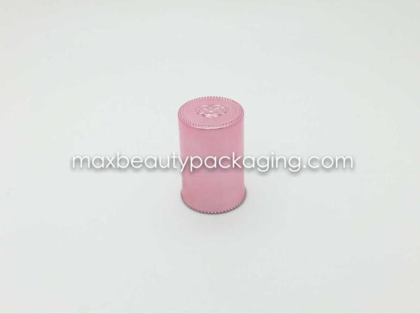 N8015 nail polish cap nail polish packaging plastic cap UV metallic pink color coating finish flat brush plastic cap