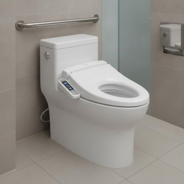 S-Trap Drainage Pattern Bathroom Smart Toilet Floor Mounted Open Front Toilet Seat Type For Commercial Restrooms