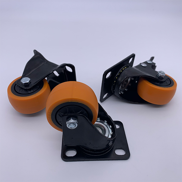 Шарнирного соединения PU 2 дюймов рицинус Не-тормоза оранжевого сверхмощный