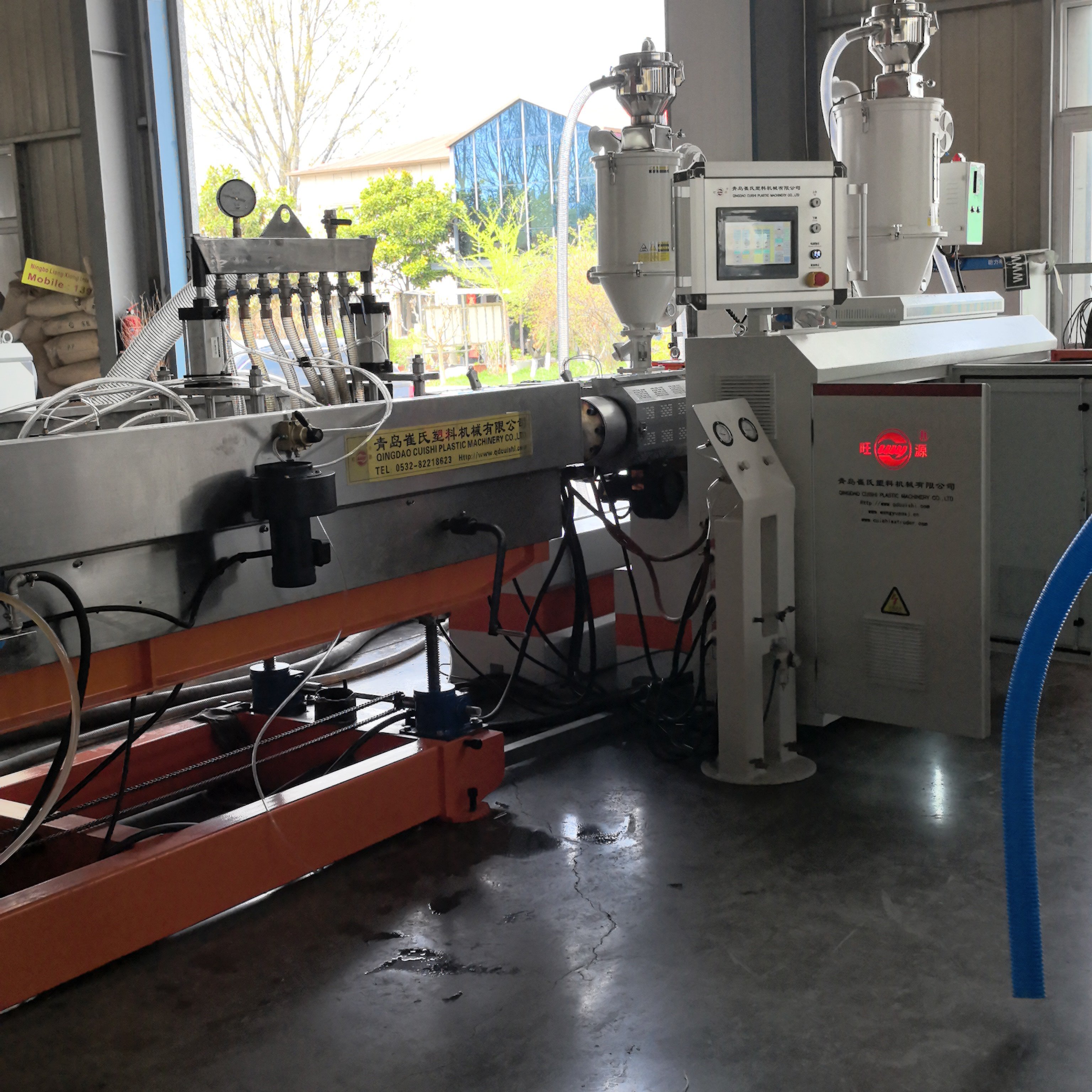 Fully Automatic HDPE DWC Corrugated Pipe Extrusion Machine Underground Cable Protection Pipe Making Plant