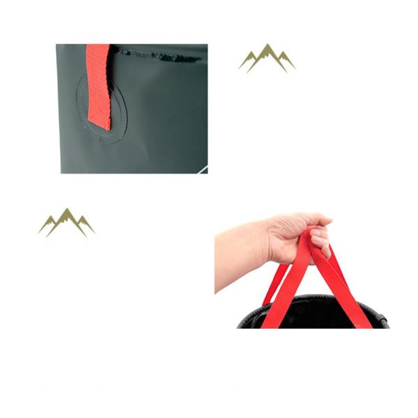 Tejido revestido de PVC de 500d 20L Acampada al aire libre Pesca Cubo plegable Cubo de limpieza de automóviles