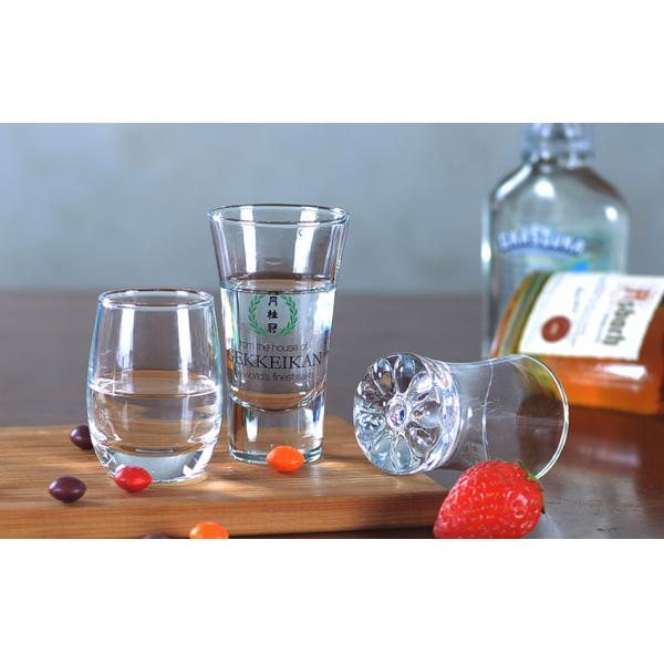 Colored Bottom Oval Shaped 9cl 3oz Shot Glasses