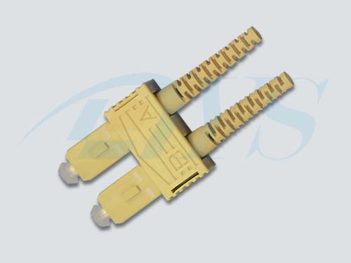 SC Duplex Multi Mode Optical Fiber Connectors , High Stable Fiber Optic Connector