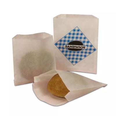 Envelopes de vidro biodegradáveis ​​planos forrados em forma de V com fundo pontiagudo Sacos de sanduíche de papel Kraft