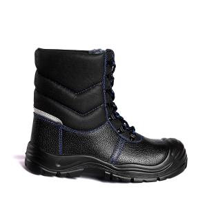 Shengjie Black Calçado Lace Up Cut Steel Toe PU Sola Proteção Função de Choque