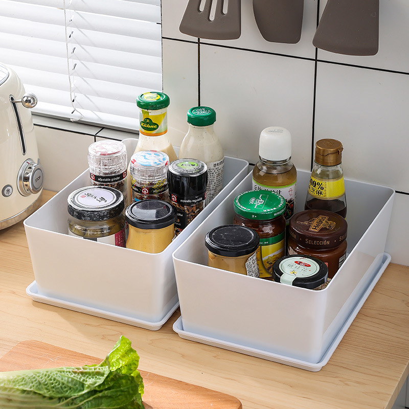 OEM Japanese-inspired Simple Storage Box Plastic Cover Desktop Student Dormitory Bathroom Kitchen Organizer