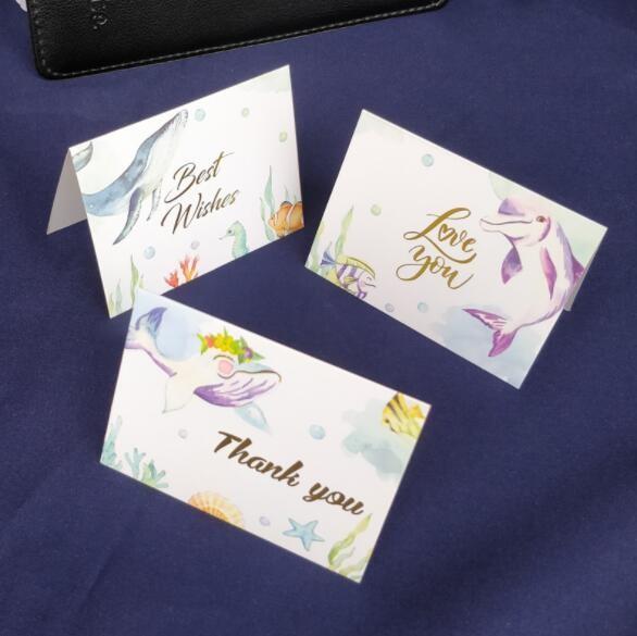 Hot Stamping Personalised Printed Cards 250gsm Paper Greeting Card With Envelope