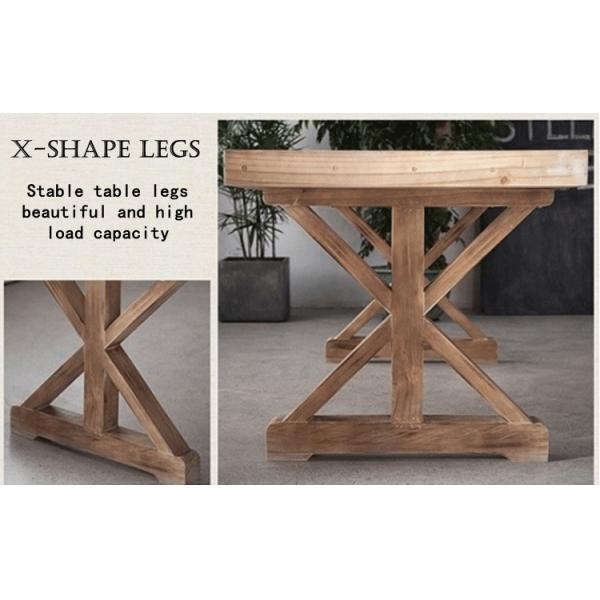 Solid Wood Customized Vintage Neoclassical Wooden Dining Table for Dining and Living Room Craftsmanship