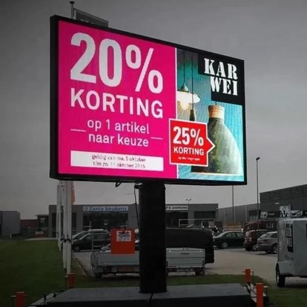 6500K светодиодный цифровой дисплей P10 водонепроницаемый алюминиевый шкаф 960x960 25kg