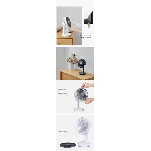 Silk Screen Printed Plastic Table Fan for Bathroom and USB Air Circulation System