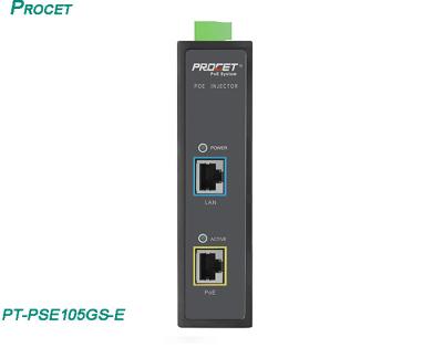 30W Boost Fiber SFP PoE Injector Procet DIN Rail PoE Injector 6KV Surge Protection