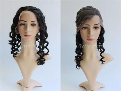 perucas completas do cabelo humano do laço de Glueless da onda fraca da categoria 7A para mulheres negras