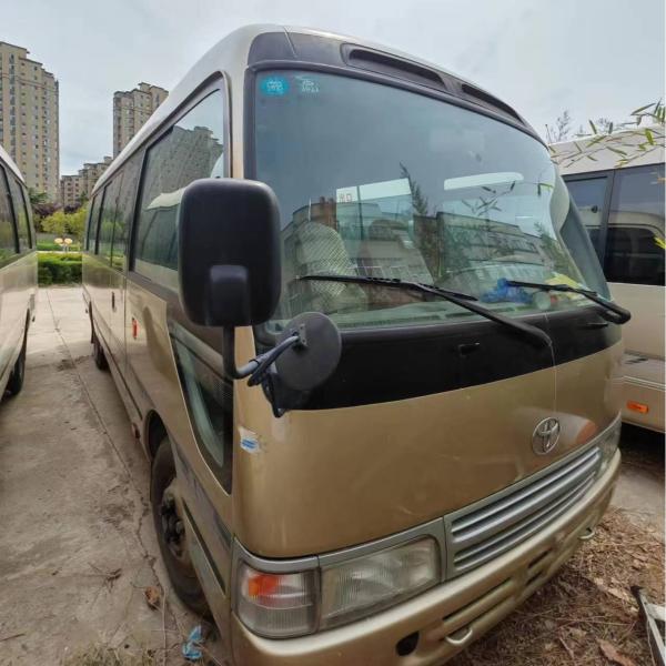 compact Petrol Used Mini Bus Toyota Coaster City Shuttle 30 Person