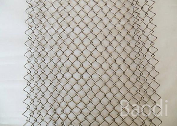 Roll Galvanized Chain Link Fabric / Metal Cyclone Fence With Galvanized Metal Post