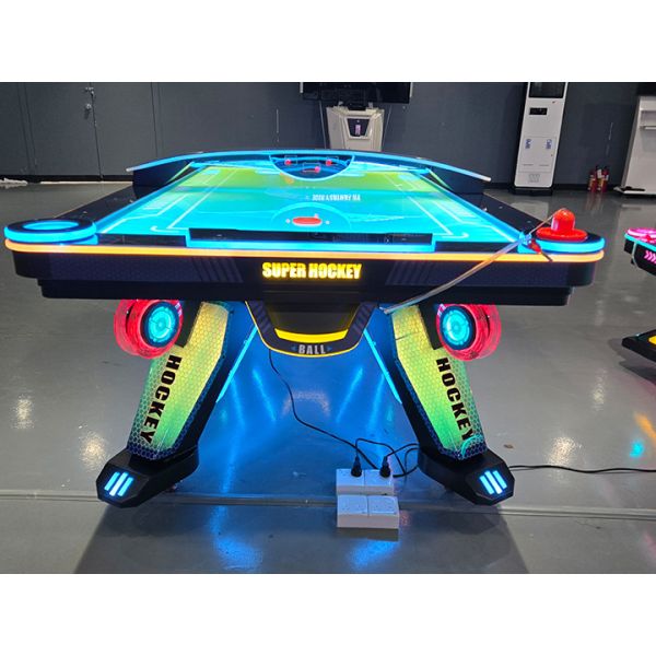 2-Player Air Hockey Arcade Game Machine Commercial Coin-Operated Multi-Ball Arcade Machine Premium Mini Air Hockey Table Heavy-Duty Fiberglass Sports Table with Ticket Payout