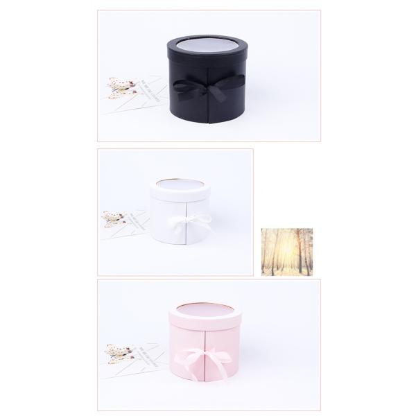 ISO14001 Round Cardboard Holiday Gift Box Packaging With Lids Ultralight