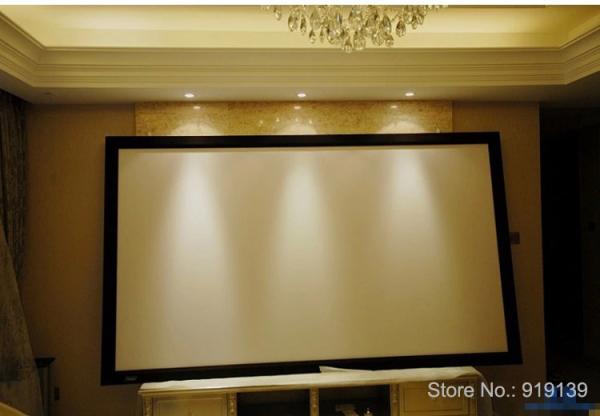 Hot Selling 140Inch Flat Fixed Frame Wall Mount Projection Screen 16:9 For Cinema Room