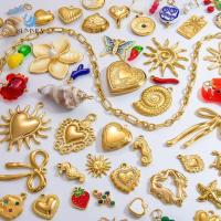 18K Gold Plated DIY Jewelry Stainless Steel Handmade  Charms Fashion Jewelry