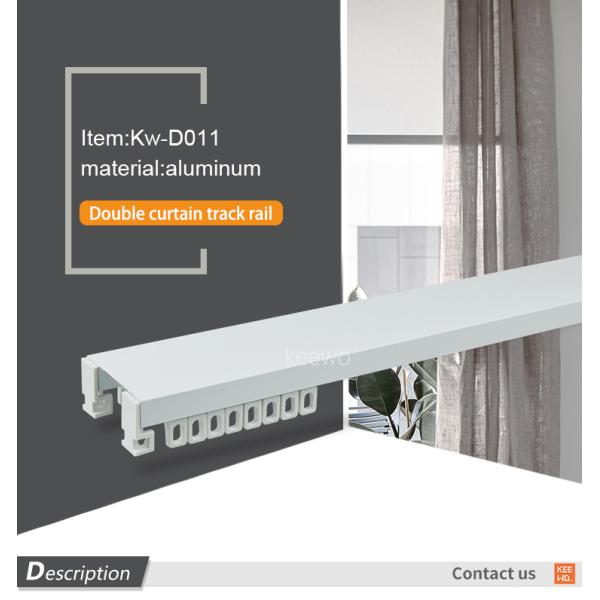 Double Bracket Free Curtain Rail Aluminum Ceiling Curtain Track For Home Decoration