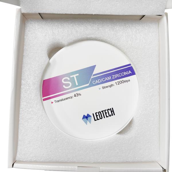 ST Ultra Translucent Zirconia Block 1200MPa Strength 43% Light Transmission For Dental Crowns & Bridges