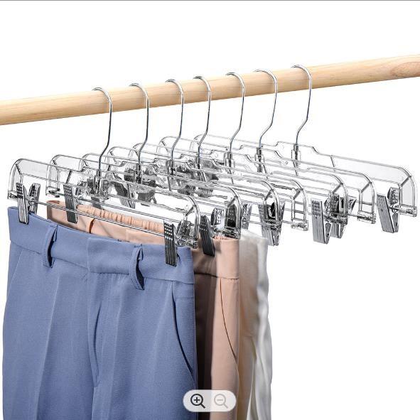 Thickening Metal Cloth Hanger  14 Inches Metal Pant Hangers With Clips