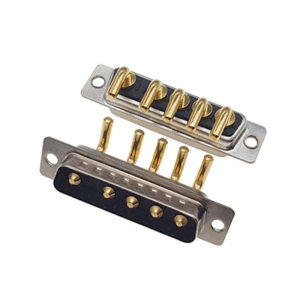 Full Gold Plated D-SUB High Power 8W8 Male Right Angle DIP Connector For Medical Machine