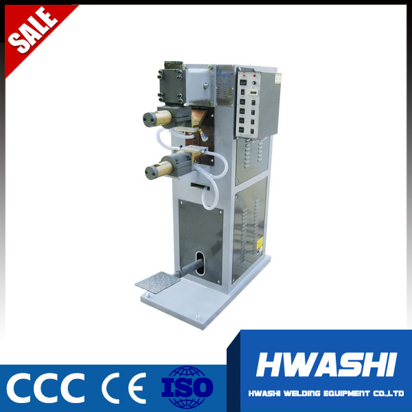 Soldador operado pé do ponto da cesta de fio