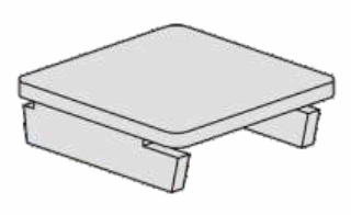 Тип a крышек конца распорки PVC на ES-500 канал 41x21mm