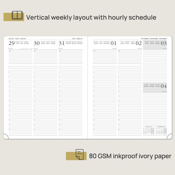Grande planejador acadêmico da espiral Softcover concisa 16 meses 20022 2023
