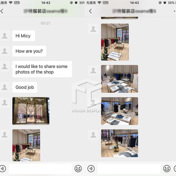 ODM Boutique Women Clothing Shop Display Furniture Racks 5mm Thick