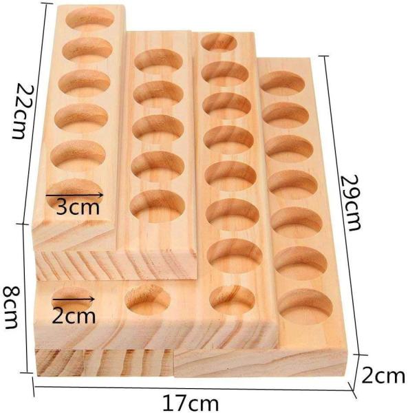 Wholesale Wooden Presentation Display Rack Stand Holder for Essential Oils Home Decoration Hanging Storage Organizer