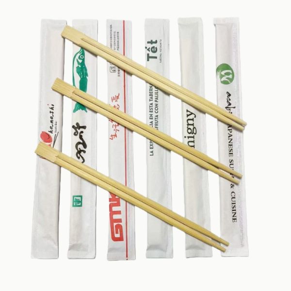 Eco-friendly 21cm&23cm Wholesale Bamboo Wood Chopstick Custom Disposable Bamboo Chopsticks Bamboo Twin Chopsticks