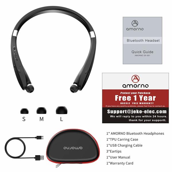 Neckband Earphone Wireless Bluetooth Headphone , Handsfree Phone Headset 20 - 20000Hz