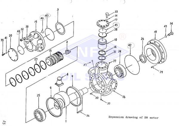 RMC350A-L-22Y Marine Oil Seals Hydraulic Motor O - Sealing Ring O - Ring Set